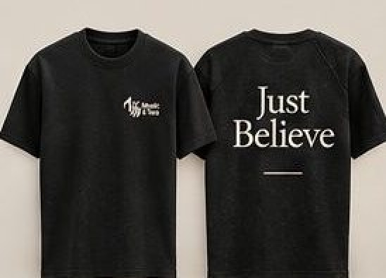 Just Believe t-shirt in black