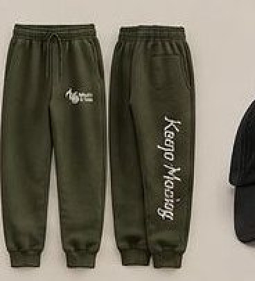 Keep Moving Track Pants track pants in olive, Music & Tea UK merchandise