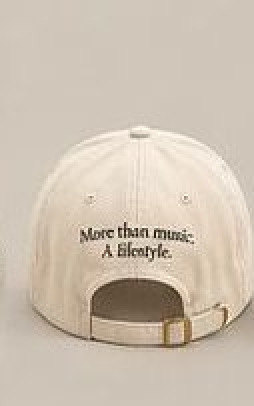 Message Cap cap in ivory cream, Music & Tea UK merchandise